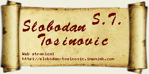 Slobodan Tošinović vizit kartica